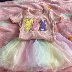 Pink Peeps Bunny Tulle set